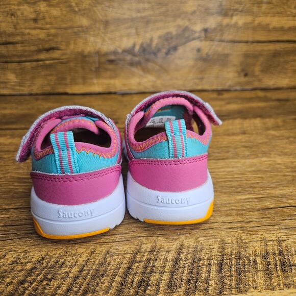 Saucony Quicksplash JR Pink Blue Slip on Watershoe sneaker sz 5.5M - Picture 8 of 9